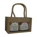 Bella Vita Jute 2 Bottle Mini Gourmet Bags Natural GJ2MNATURAL